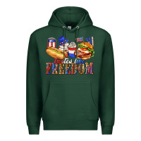 Sports Green tastes like freedom with leopard Premium Hoodie - texasbilliewilder