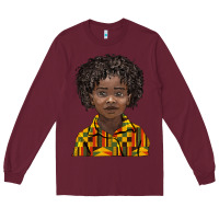 Burgundy black boy Long Sleeve Tee - BarkalooDesign