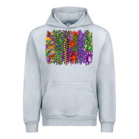 Heather Grey Mardi gras brush strokes king cake and craw fish Urban Hoodie - RanaPortraitStore