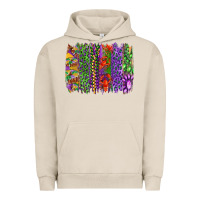 Pigment French Oak Mardi gras brush strokes king cake and craw fish Urban Hoodie - RanaPortraitStore