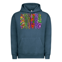 Pigment Midnight Navy Mardi gras brush strokes king cake and craw fish Urban Hoodie - RanaPortraitStore