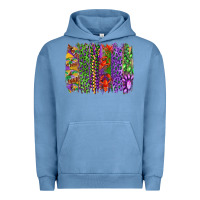 Pigment Pebble Blue Mardi gras brush strokes king cake and craw fish Urban Hoodie - RanaPortraitStore