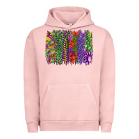 Pigment Salmon Mardi gras brush strokes king cake and craw fish Urban Hoodie - RanaPortraitStore