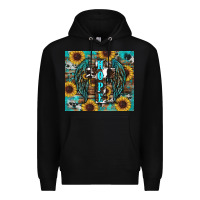 Black western hope sunflower's Premium Hoodie - RanaPortraitStore