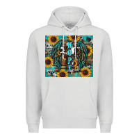 Dove Grey western hope sunflower's Premium Hoodie - RanaPortraitStore