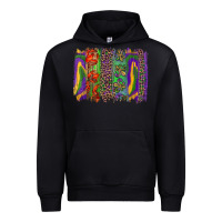 Black Mardi Gras Brushstrokes Urban Hoodie - RanaPortraitStore
