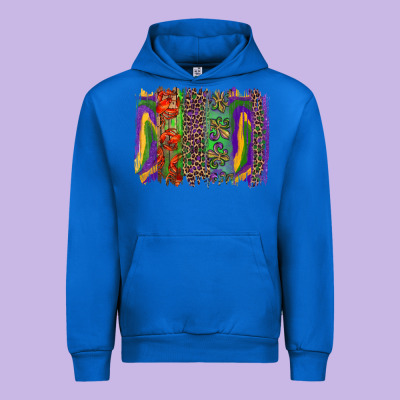 Urban Hoodie Mardi Gras Brushstrokes