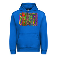 Cobalt Mardi Gras Brushstrokes Urban Hoodie - RanaPortraitStore