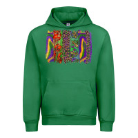 Emerald Mardi Gras Brushstrokes Urban Hoodie - RanaPortraitStore