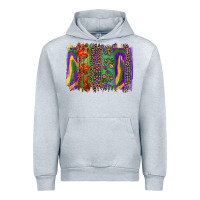 Heather Grey Mardi Gras Brushstrokes Urban Hoodie - RanaPortraitStore