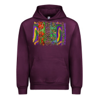 Mauve Wine Mardi Gras Brushstrokes Urban Hoodie - RanaPortraitStore