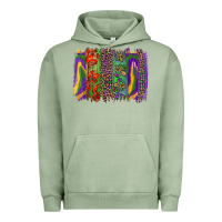 Pigment Oil Green Mardi Gras Brushstrokes Urban Hoodie - RanaPortraitStore
