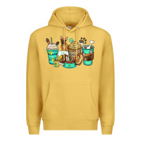 Antique Gold french bulldog coffee cups Premium Hoodie - Zillion Design Studio
