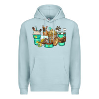 Blue Mist french bulldog coffee cups Premium Hoodie - Zillion Design Studio