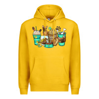 Lemon french bulldog coffee cups Premium Hoodie - Zillion Design Studio