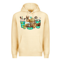 Pina Colada french bulldog coffee cups Premium Hoodie - Zillion Design Studio