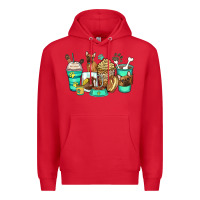 Red french bulldog coffee cups Premium Hoodie - Zillion Design Studio