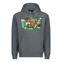 Rock french bulldog coffee cups Premium Hoodie - Zillion Design Studio