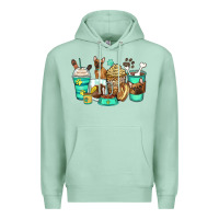 Seafoam french bulldog coffee cups Premium Hoodie - Zillion Design Studio