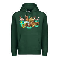 Sports Green french bulldog coffee cups Premium Hoodie - Zillion Design Studio