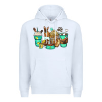 White french bulldog coffee cups Premium Hoodie - Zillion Design Studio