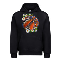 Black basketball with patterns and daisies Urban Hoodie - texasbilliewilder