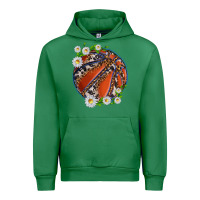 Emerald basketball with patterns and daisies Urban Hoodie - texasbilliewilder