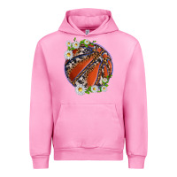 Fuchsia Pink basketball with patterns and daisies Urban Hoodie - texasbilliewilder