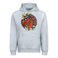 Heather Grey basketball with patterns and daisies Urban Hoodie - texasbilliewilder