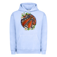 Pigment Grape Ice basketball with patterns and daisies Urban Hoodie - texasbilliewilder
