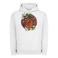 Pigment Lunar Rock basketball with patterns and daisies Urban Hoodie - texasbilliewilder