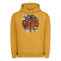Pigment Peanut Butter basketball with patterns and daisies Urban Hoodie - texasbilliewilder