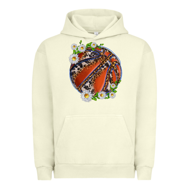 Basketball With Patterns And Daisies Urban Hoodie by texasbilliewilder | Teevron