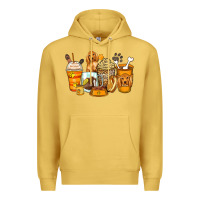 Antique Gold cocker spaniel coffee cups Premium Hoodie - Zillion Design Studio