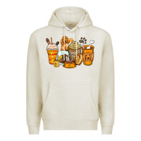 Oatmeal Heather cocker spaniel coffee cups Premium Hoodie - Zillion Design Studio