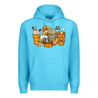 Ocean Blue cocker spaniel coffee cups Premium Hoodie - Zillion Design Studio