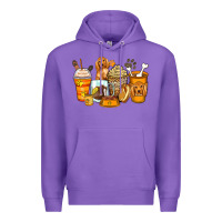 Purple cocker spaniel coffee cups Premium Hoodie - Zillion Design Studio