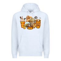 White cocker spaniel coffee cups Premium Hoodie - Zillion Design Studio