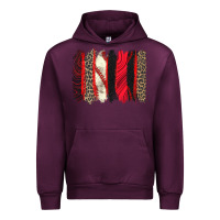 Mauve Wine baseball brushstroke Urban Hoodie - Zillion Design Studio