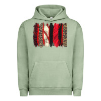 Pigment Oil Green baseball brushstroke Urban Hoodie - Zillion Design Studio