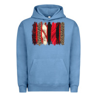 Pigment Pebble Blue baseball brushstroke Urban Hoodie - Zillion Design Studio