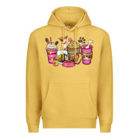 Antique Gold Chihuahua coffee cups Premium Hoodie - Zillion Design Studio