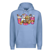 Colony Blue Chihuahua coffee cups Premium Hoodie - Zillion Design Studio