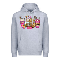 Heather Grey Chihuahua coffee cups Premium Hoodie - Zillion Design Studio