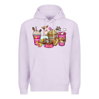Lilac Chihuahua coffee cups Premium Hoodie - Zillion Design Studio