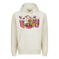 Oatmeal Heather Chihuahua coffee cups Premium Hoodie - Zillion Design Studio