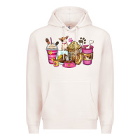 Pale Pink Chihuahua coffee cups Premium Hoodie - Zillion Design Studio