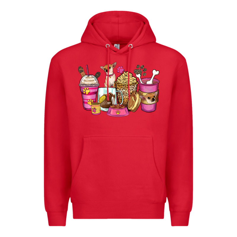 Chihuahua Coffee Cups Premium Hoodie by Zillion Design Studio | Teevron