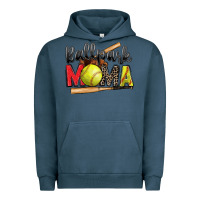Pigment Midnight Navy ballpark mama softball Urban Hoodie - Zillion Design Studio