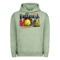 Pigment Oil Green ballpark mama softball Urban Hoodie - Zillion Design Studio